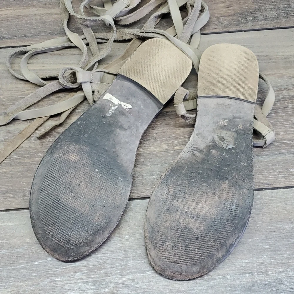 Free People Dahlia Womens Gladiator Lace Up  shoes Sandals Flip Flop sz 9